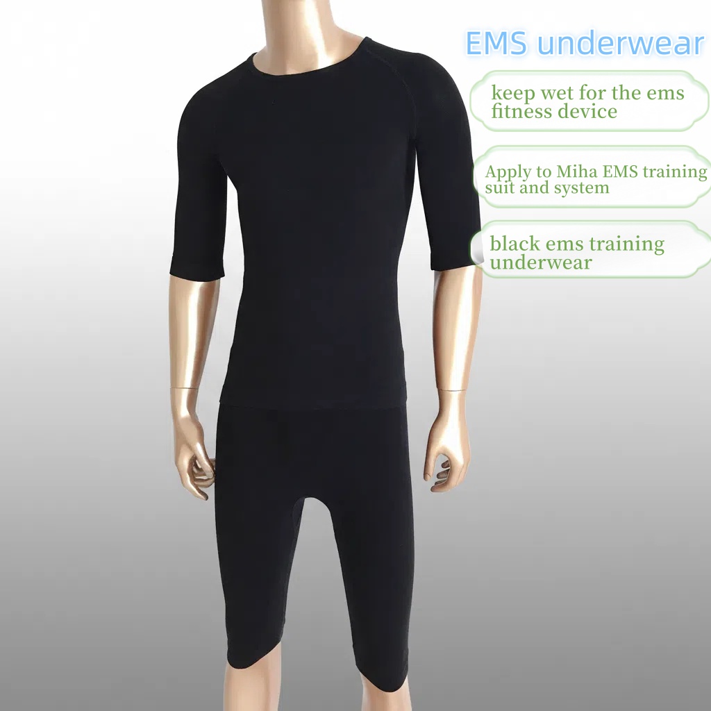 Home Gym App - Traje de entrenamiento negro Miha Bodytec