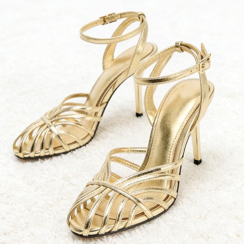 Ankle Strap Attachment - Sandalias de tacón alto con banda