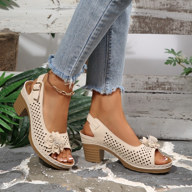 Sandalias de tacón grueso para - Ankle Strap Attachment reseña y precio