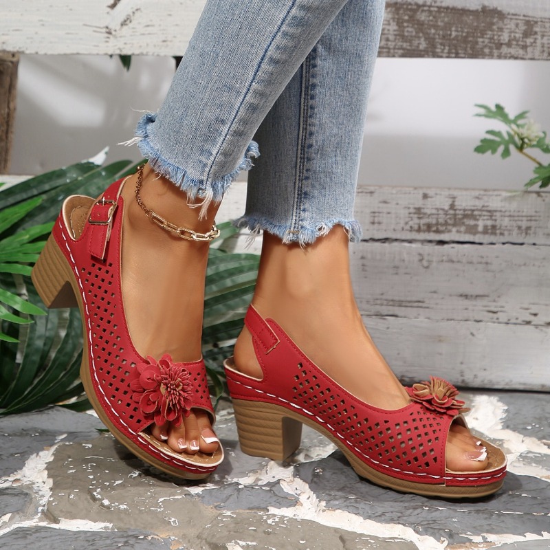 Sandalias de tacón grueso para - Ankle Strap Attachment reseña y precio